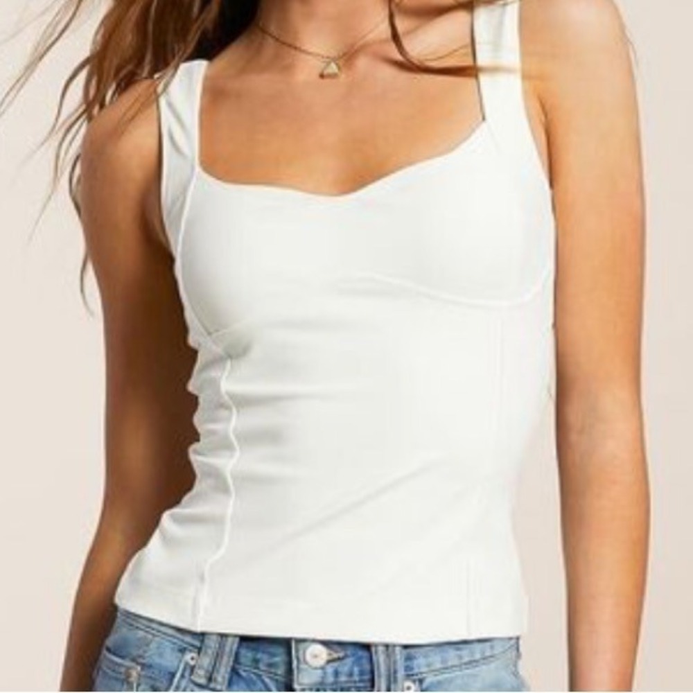 Free People Intimately Somewhere Sometime‎ Camisole M Ivory Sweetheart NEW NWT